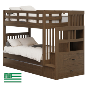 Amish Kodiak  Bunk Bed with Trundle